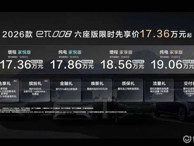 2026款东风奕派eπ008六座版上市：大舒适家，科技升级，诚意满满