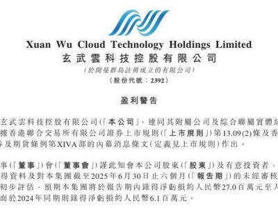 玄武云上半年预亏最高达3100万，股价暴跌超七成，核心产品销量何去何从？