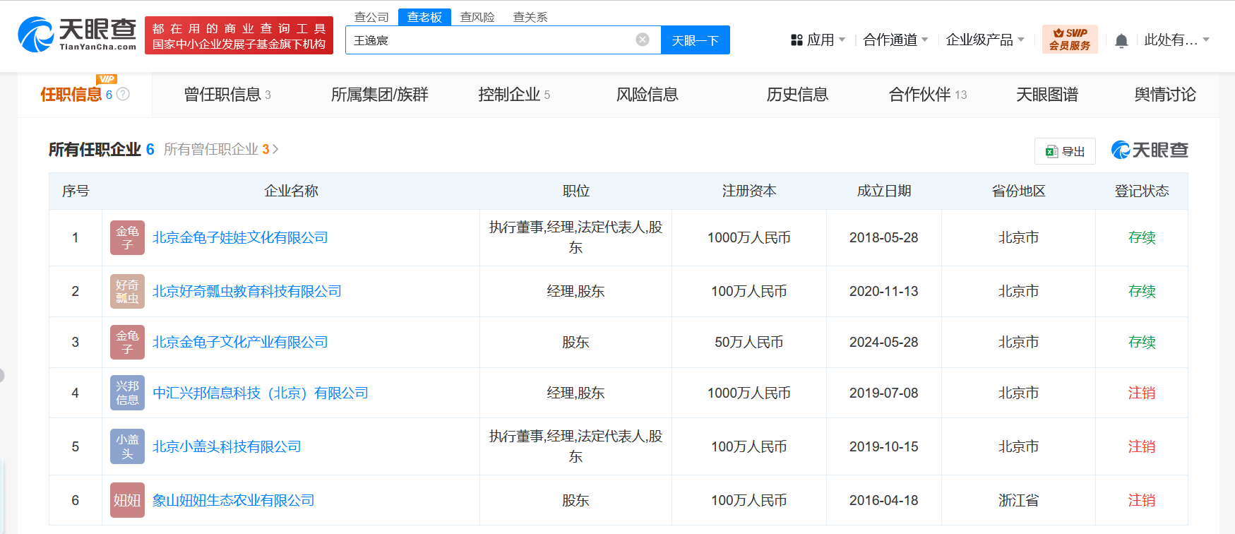 相关企业信息查询
