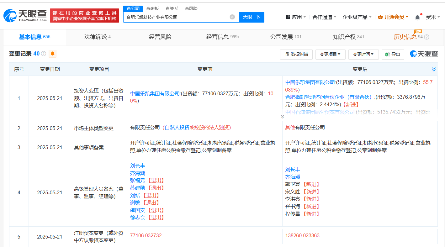 中石油建信投资等入股合肥乐凯 后者为功能膜材料开发商
