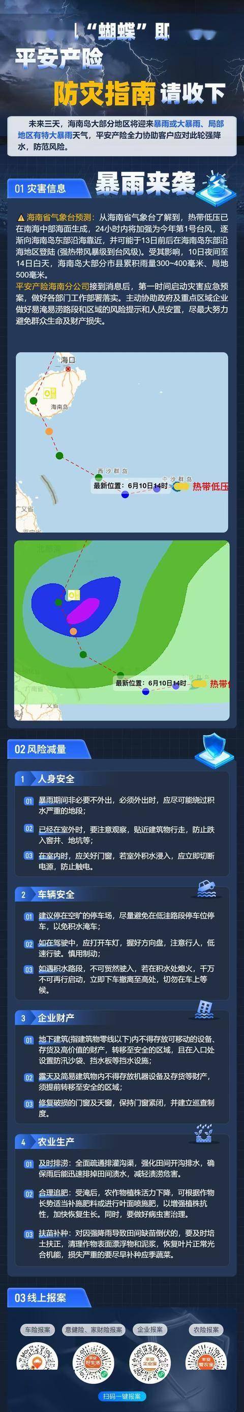 平安产险台风天出行提示