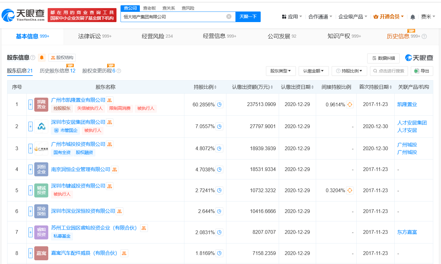 相关案件信息截图