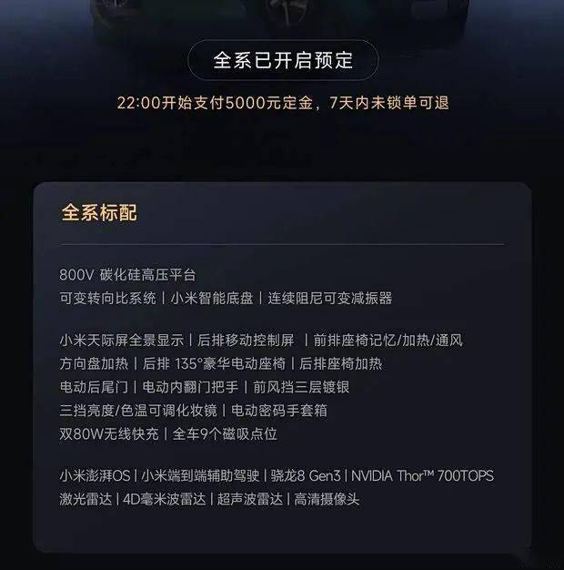 小米YU7外观