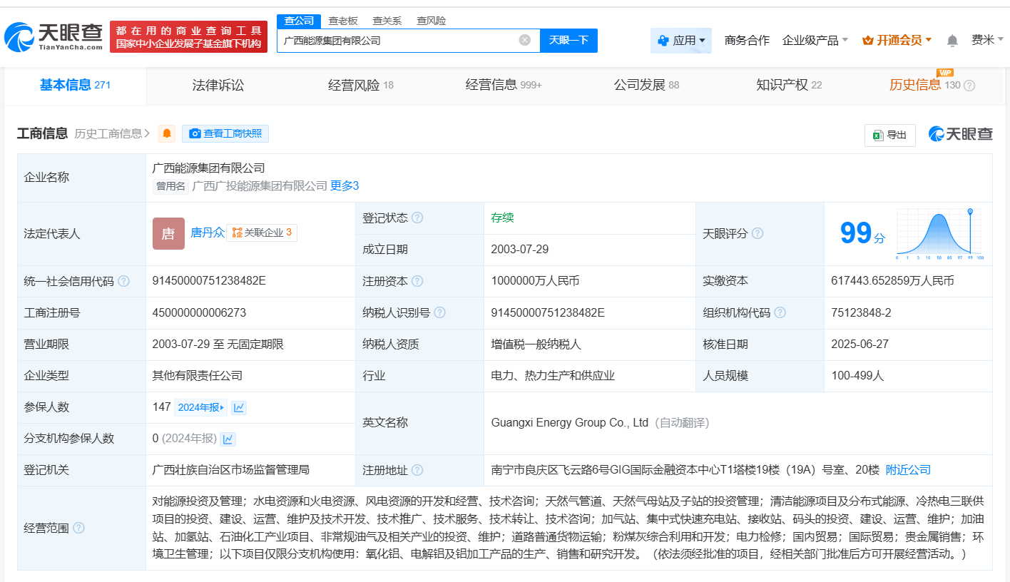 广西能源集团有限公司股权结构