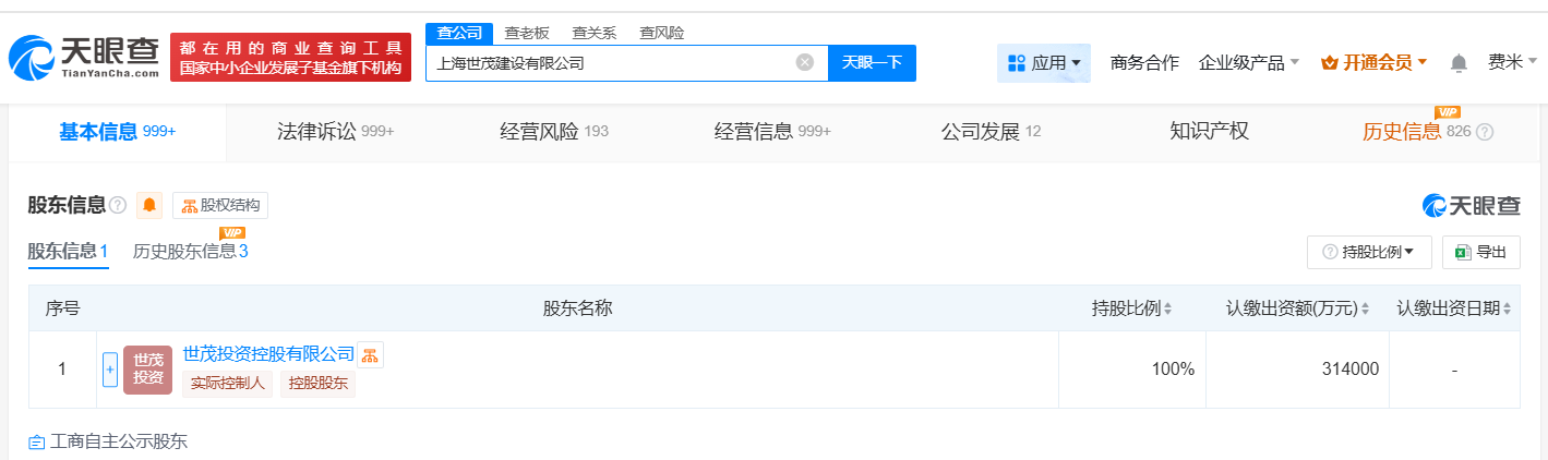 上海世茂建设等被执行10.2亿