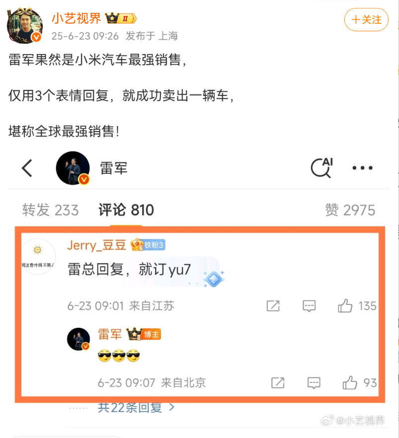 雷军表情卖车图