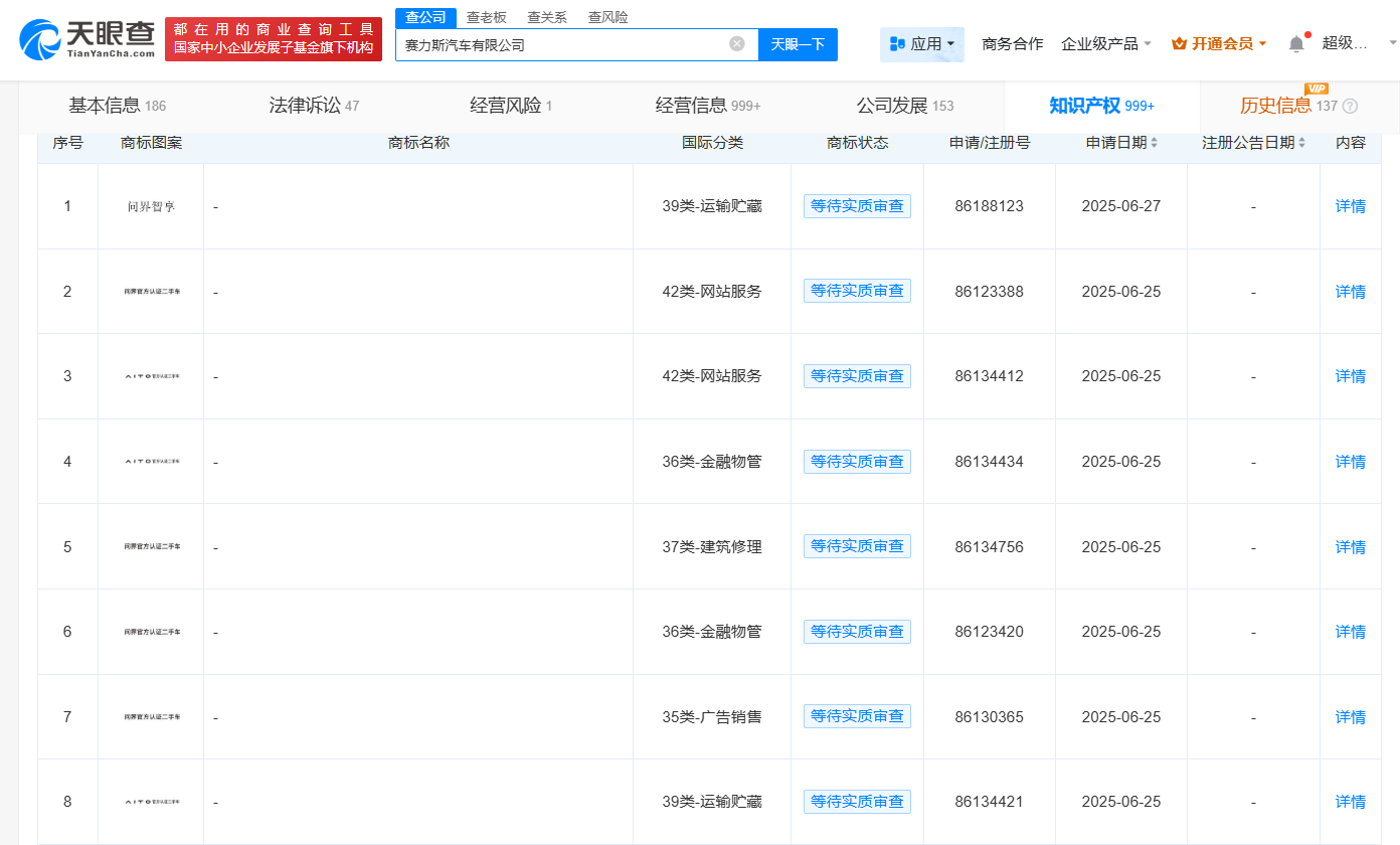 赛力斯申请问界官方认证二手车商标