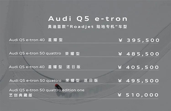 奔驰EQC尴尬 奥迪Q5 e-tron开启预售:39.95万起看齐宝马iX3