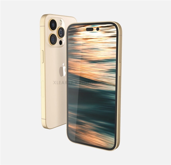 iPhone 14 Pro超清概念图曝光:独特挖孔屏、“土豪金”回归