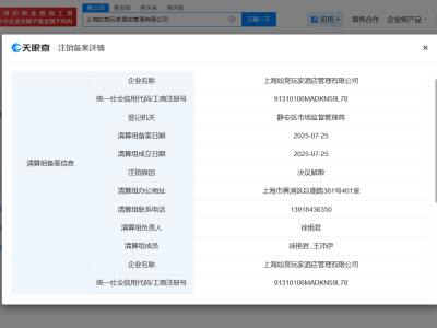 何猷君名下上海如竞玩家酒店拟注销