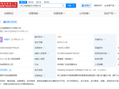 宗馥莉名下宏振智能芯片公司注销