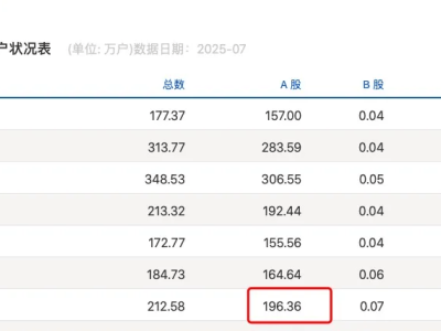 A股7月开户热潮：新开户近200万户，环比增长近两成