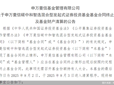 申万菱信基金年内6只发起式基金清盘，投研管理能力遭质疑？