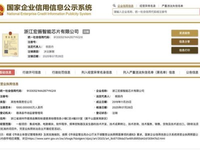 娃哈哈参股的宏振智能芯片公司决议解散注销，宗馥莉曾任董事