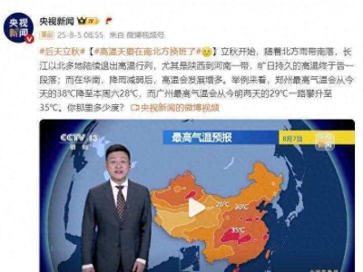 南北方高温即将“交接棒”，你准备好迎接换季的温度变化了吗？