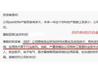 PEEK材料领航者金发科技：机器人轻量化浪潮中利润大增160%