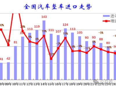 2025上半年中国汽车进口量暴跌32%：美日德下滑，斯洛伐克成亮点