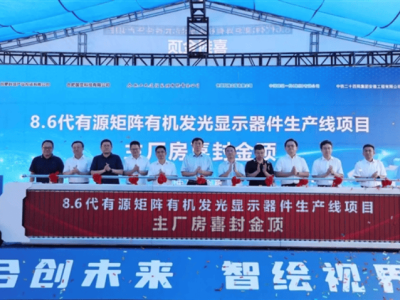 全球首条无FMM技术8.6代AMOLED产线在合肥封顶，总投资550亿