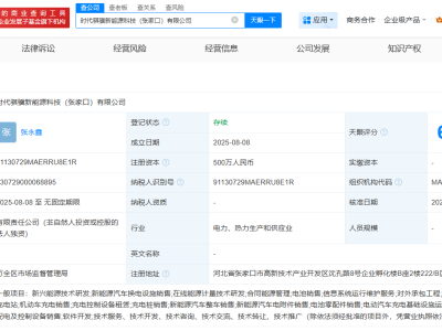 宁德时代在张家口成立新能源科技公司  注册资本500万