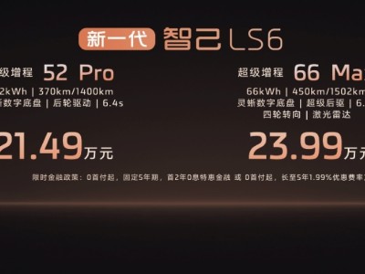 智己LS6预售正式启动，20.99万起售，增程纯电双动力续航突破