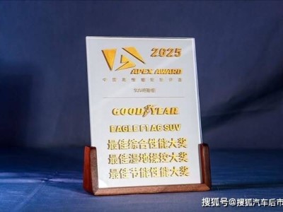 固特异鹰驰F1六代SUV轮胎荣获APEX三项大奖，展现卓越性能与舒适体验