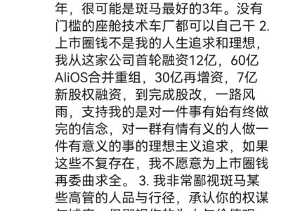 斑马网络前CFO夏莲：不看好公司业务，离职并质疑上市动机