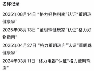 格力服务号频繁更名背后：董明珠与格力的转型焦虑