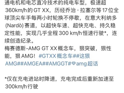 梅赛德斯AMG GT XX概念车连续7天破电动车行驶里程纪录