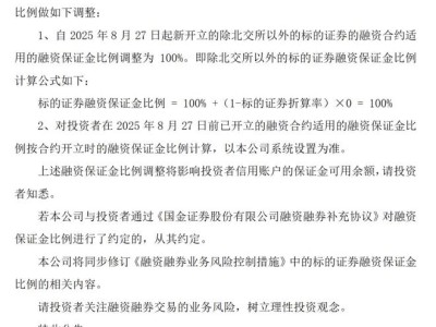 国金证券上调融资保证金比例，市场误读为行业降杠杆，实则个例调整
