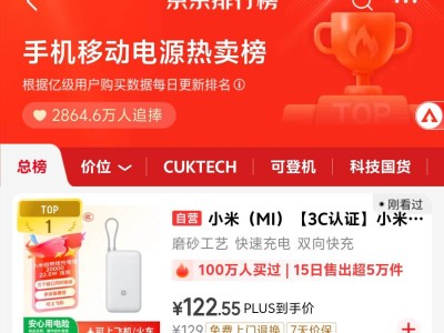 小米充电宝登顶京东热卖榜，雷军同款快充方案大揭秘！