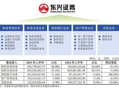 东兴证券上半年业绩亮眼，资管业务下滑，中期分红2.46亿引关注