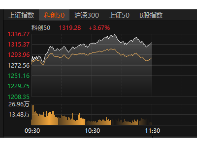 沪指微涨，科创50半日飙升近4%！芯片算力股再掀涨停潮