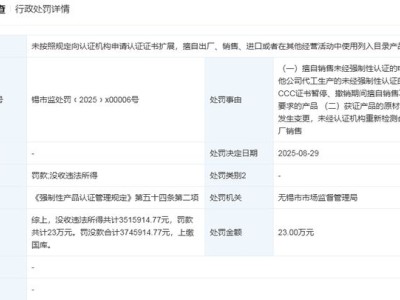 罗马仕供应商安普瑞斯违规销售未认证电芯，被罚没374万