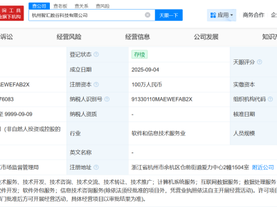 ​字节跳动全资控股！杭州智汇数谷科技公司携百万注册资本正式成立​