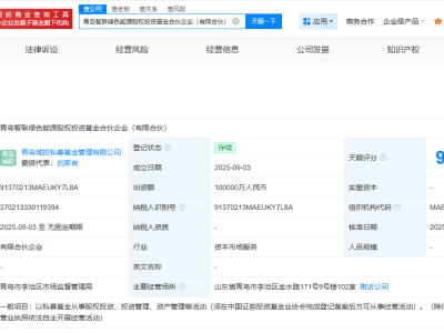 青岛智联绿色能源股权投资基金亮相，10亿出资额助力绿色能源新发展！
