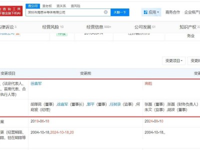 ​深圳市海思半导体高层变动：徐直军卸任，高戟接棒董事长之位​