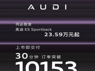 ​上汽奥迪E5 Sportback换标“AUDI”上市，半小时订单破万，续航最高773km​