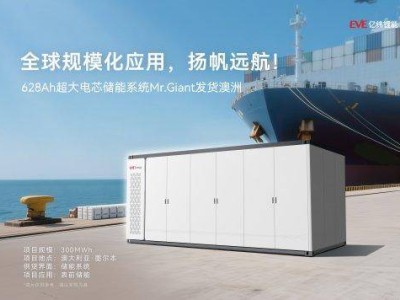 亿纬锂能628Ah储能大电池再突破：400MWh电站送电成功并开启海外发货