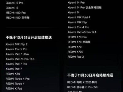 小米澎湃OS 3正式版推送计划公布，老机型升级在即，你的设备在列吗？