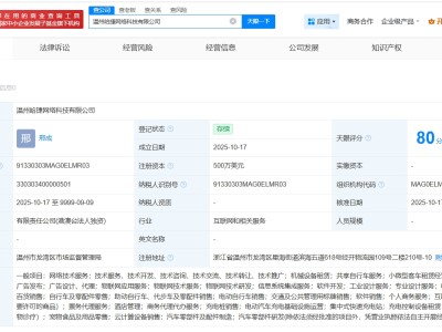 哈啰出行在温州成立网络科技公司 注册资本500万美元