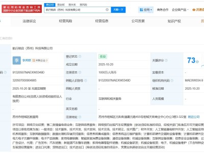 ​萝卜快跑关联公司于苏州设立新科技企业 注册资本达千万​