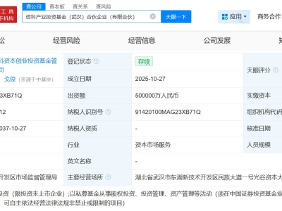 中国信科集团等在武汉成立产业投资基金 出资额50亿