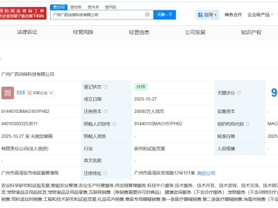 广州医药集团成立动保科技公司 注册资本2亿