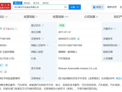 野马汽车被列为经营异常