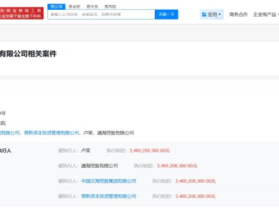卢志强及泛海控股集团等被恢复执行34.6亿