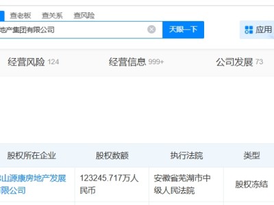 碧桂园地产被冻结12.3亿股权