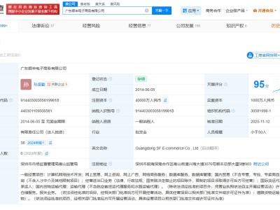 广东顺丰电子商务公司增资至4亿 增幅3900%