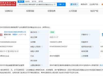 深圳能源等成立新能源产业私募基金 出资额10亿