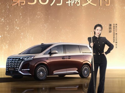 比亚迪腾势D9达成30万辆交付里程碑，“九球天后”潘晓婷喜提新车