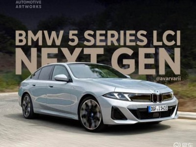 2027款宝马5系设计大改!纤细“双肾”配闪电灯 经典元素不再